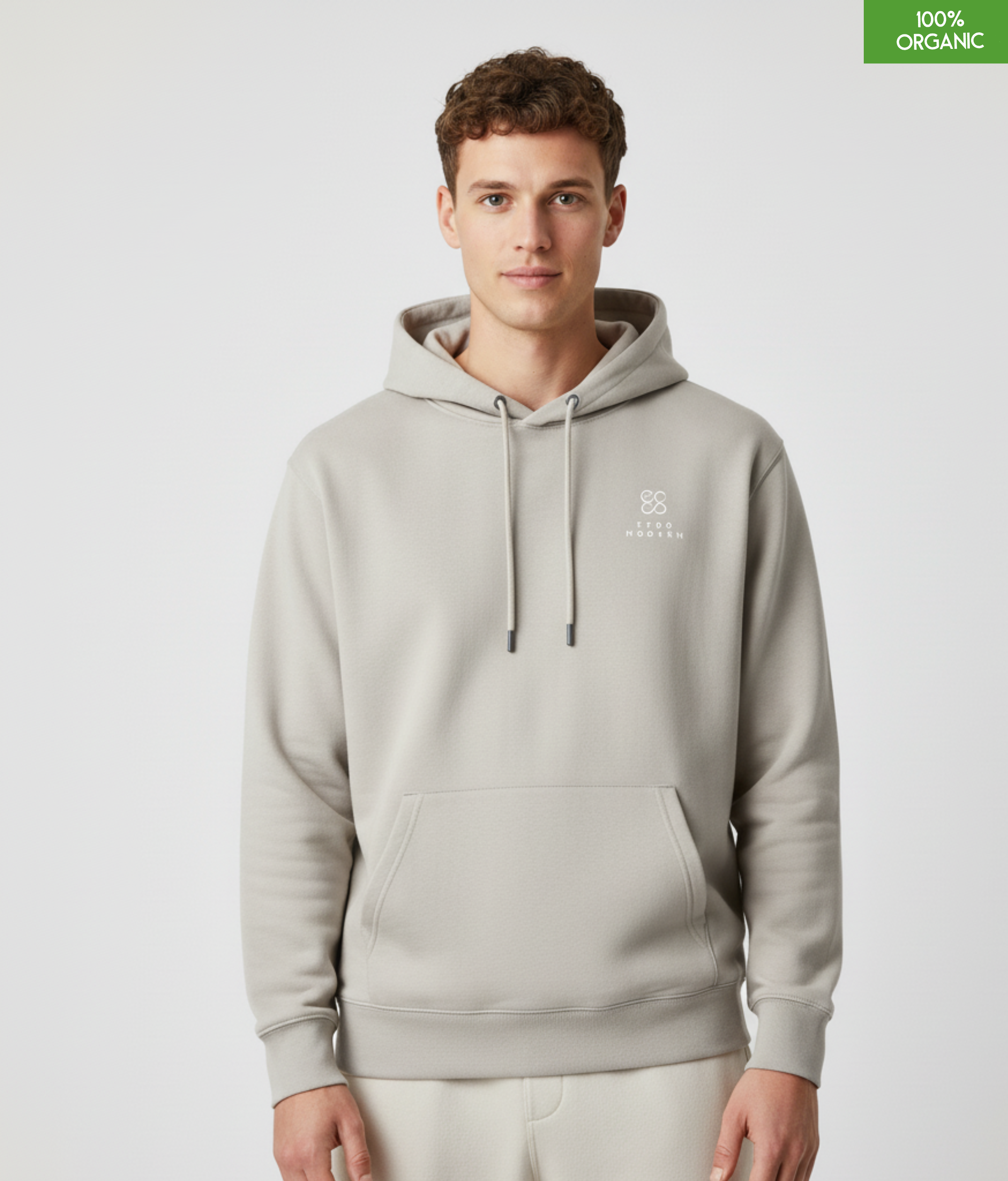 Organic Cotton Hoodie | Heather Haze | Relaxed Medium Fit.