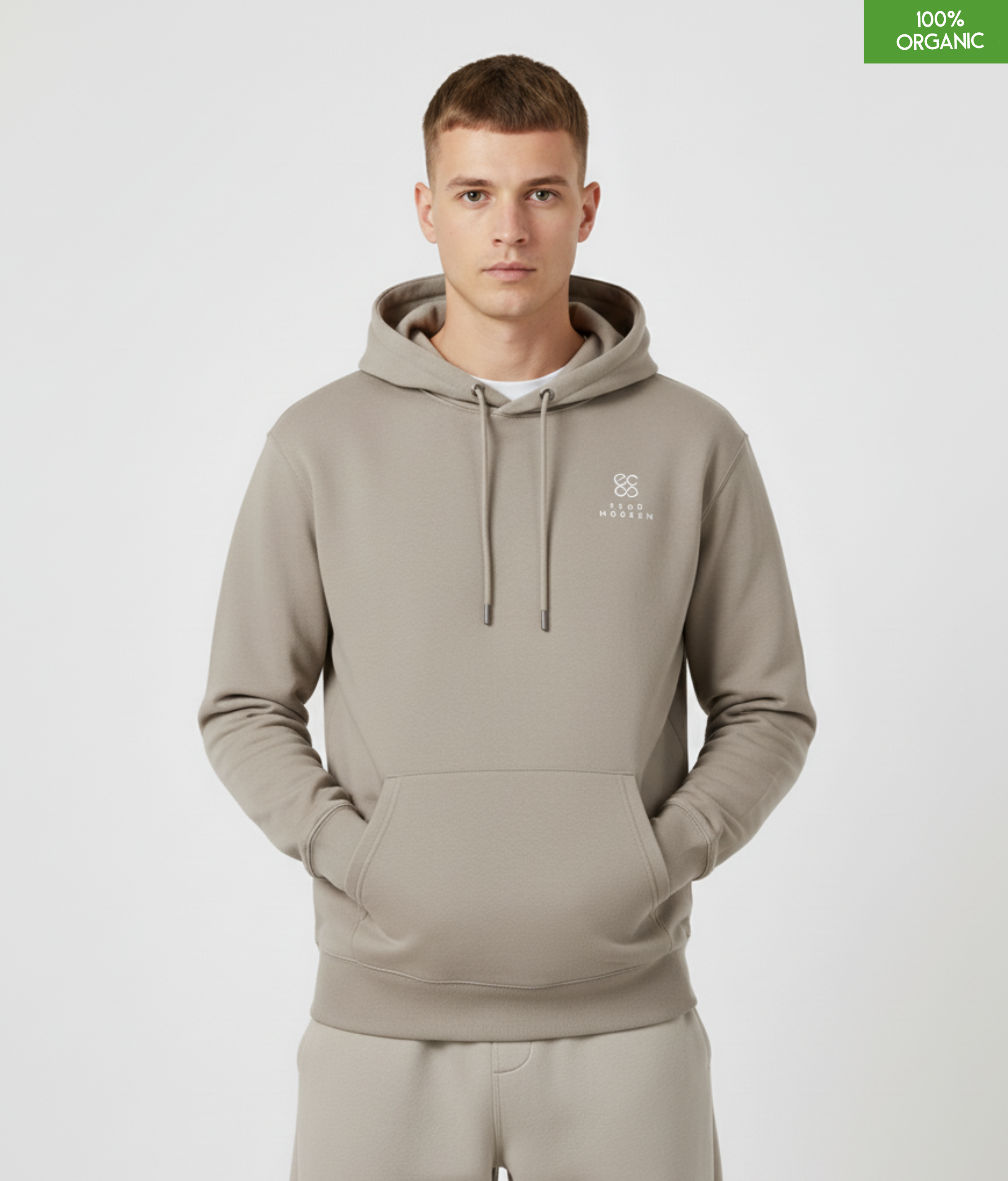 Organic Cotton Hoodie | Desert Dust | Relaxed Medium Fit.