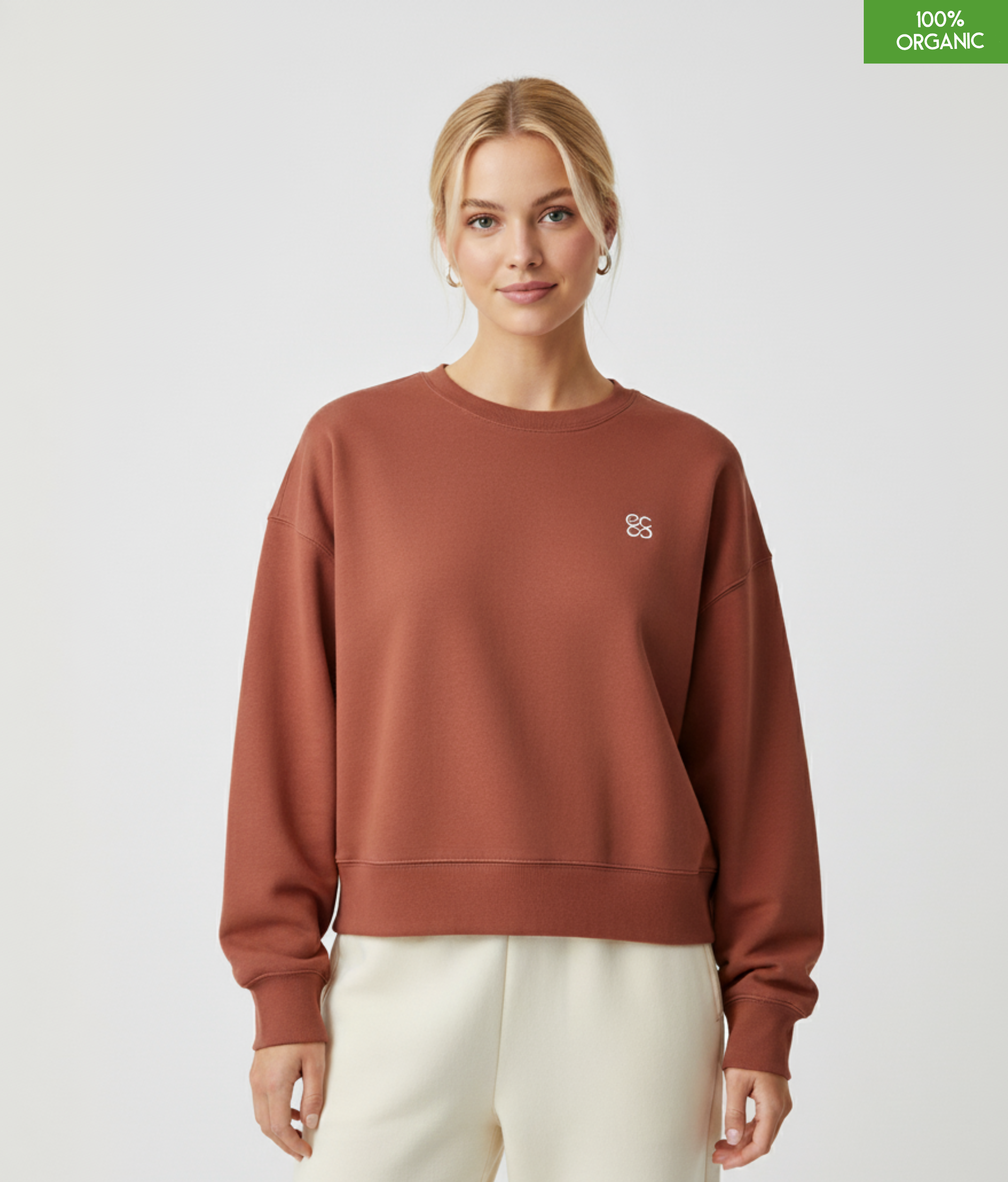 The women's crew neck sweatshirt | Heritage Brown | Medium fit | 300gsm