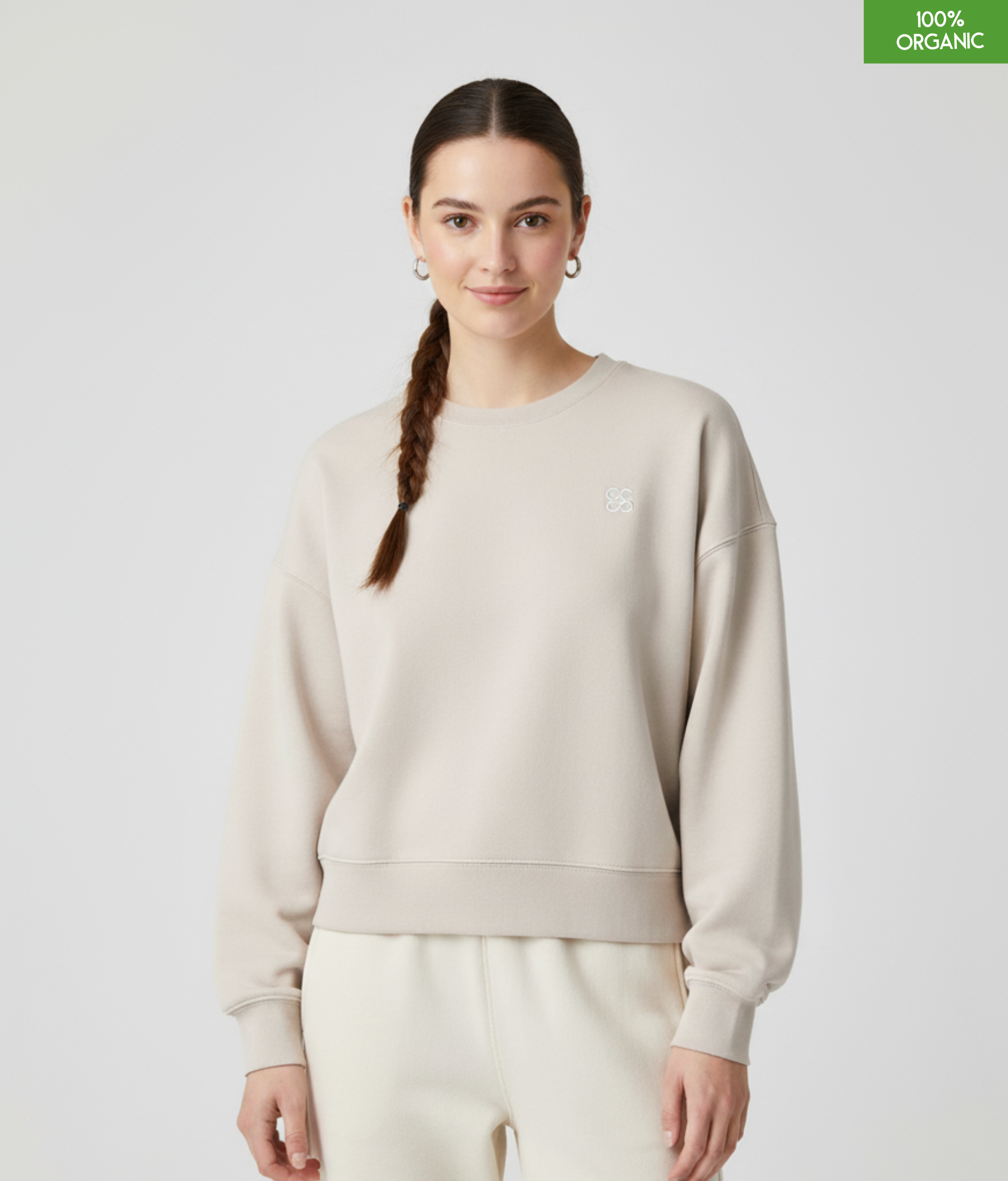 The women's crew neck sweatshirt | Eco-Heather | Medium fit | 300gsm