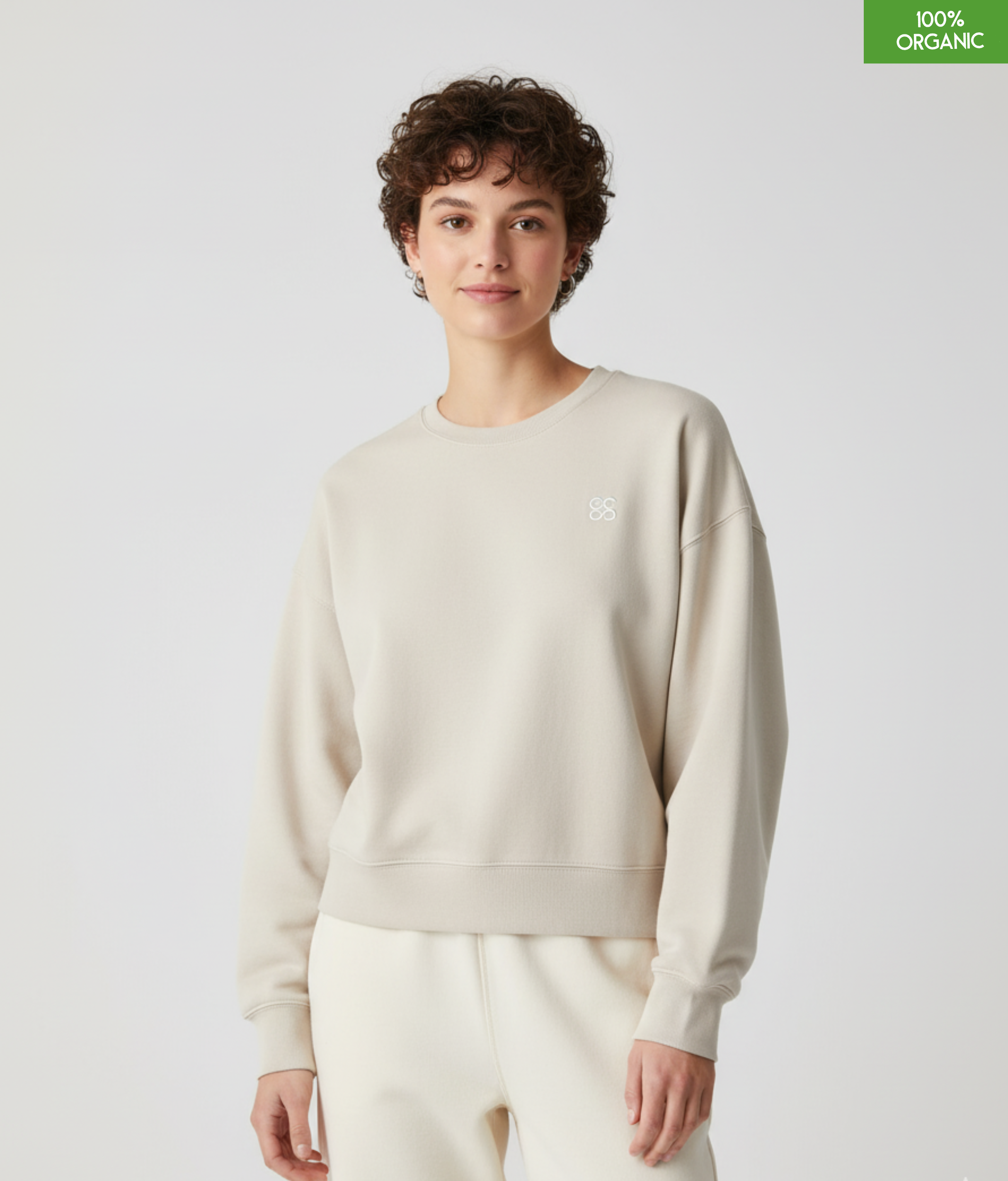 The women's crew neck sweatshirt | Natural Raw | Medium fit | 300gsm