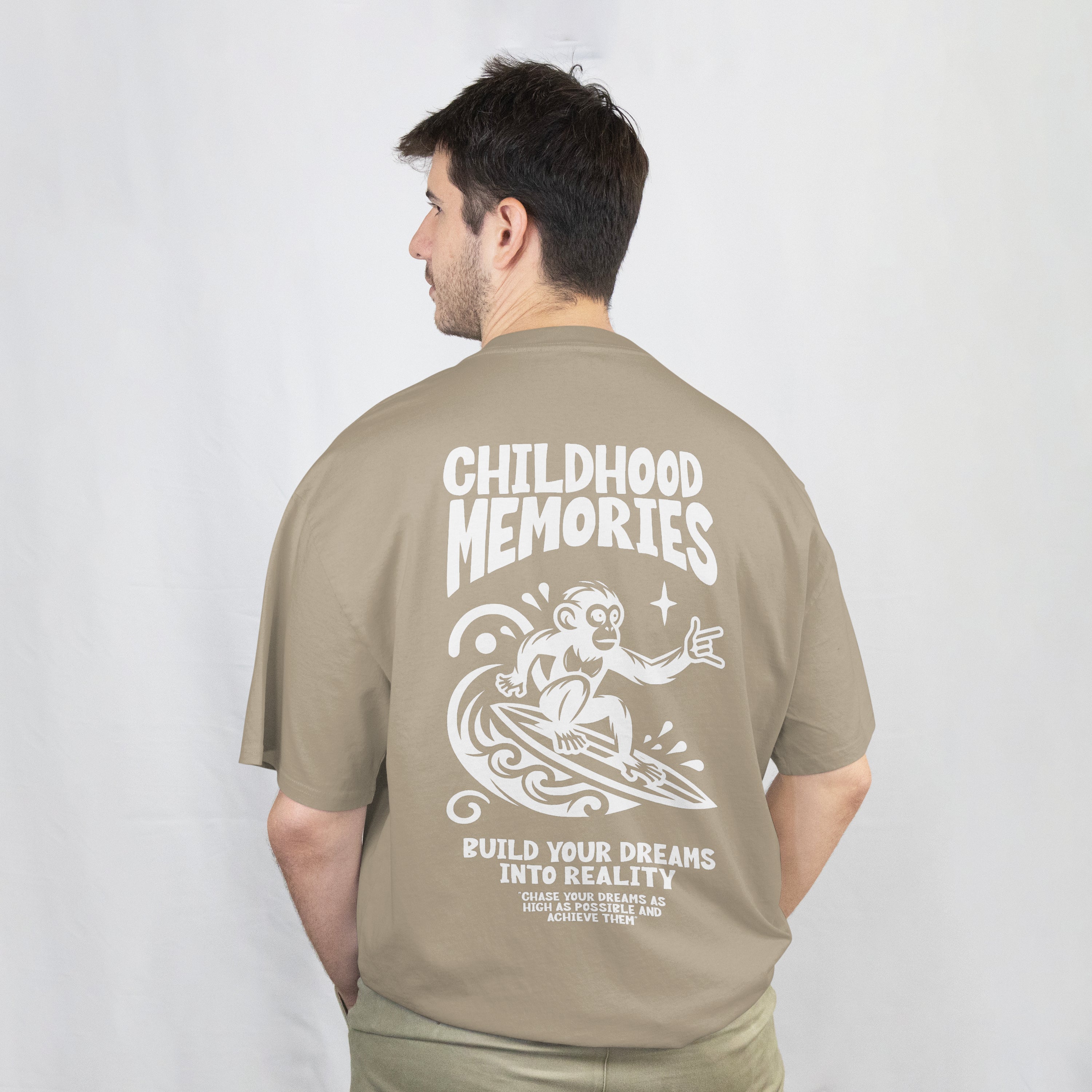 “Childhood Memories” Surf Monkey Oversized T-Shirt
