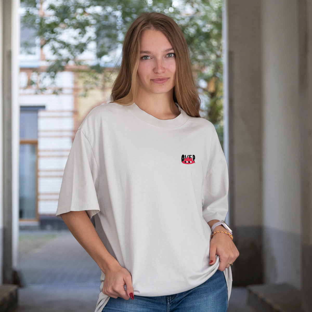 “Overthinking” Oversized Graphic T-Shirt — Playful Mental Health Design