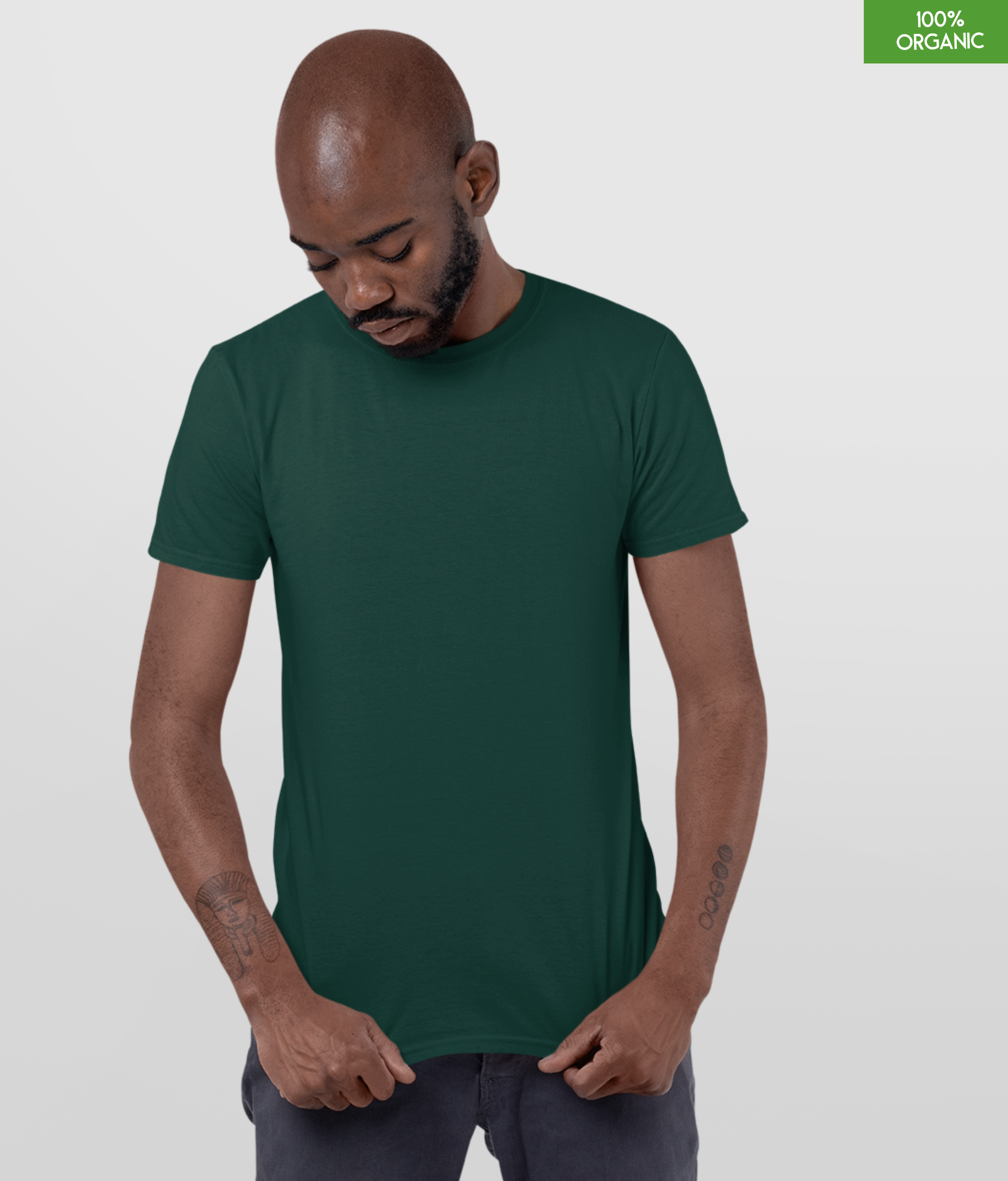 “Happy Hour on the beach-Cocktails & Drinks”   Organic cotton Glazed Green T-Shirt  l  Relaxed Fit, Heavy Weight, 240 GSM