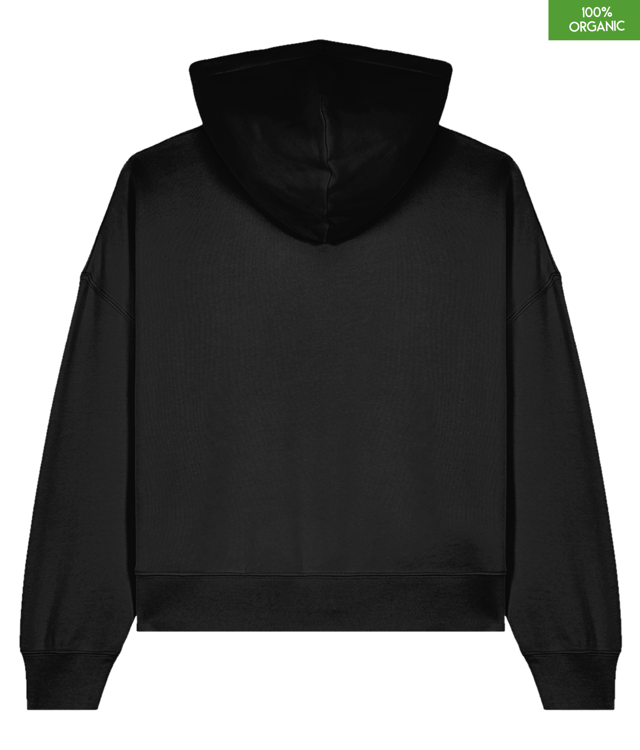 Organic cotton Hoodie sweatshirt | Colour Black | Medium fit .