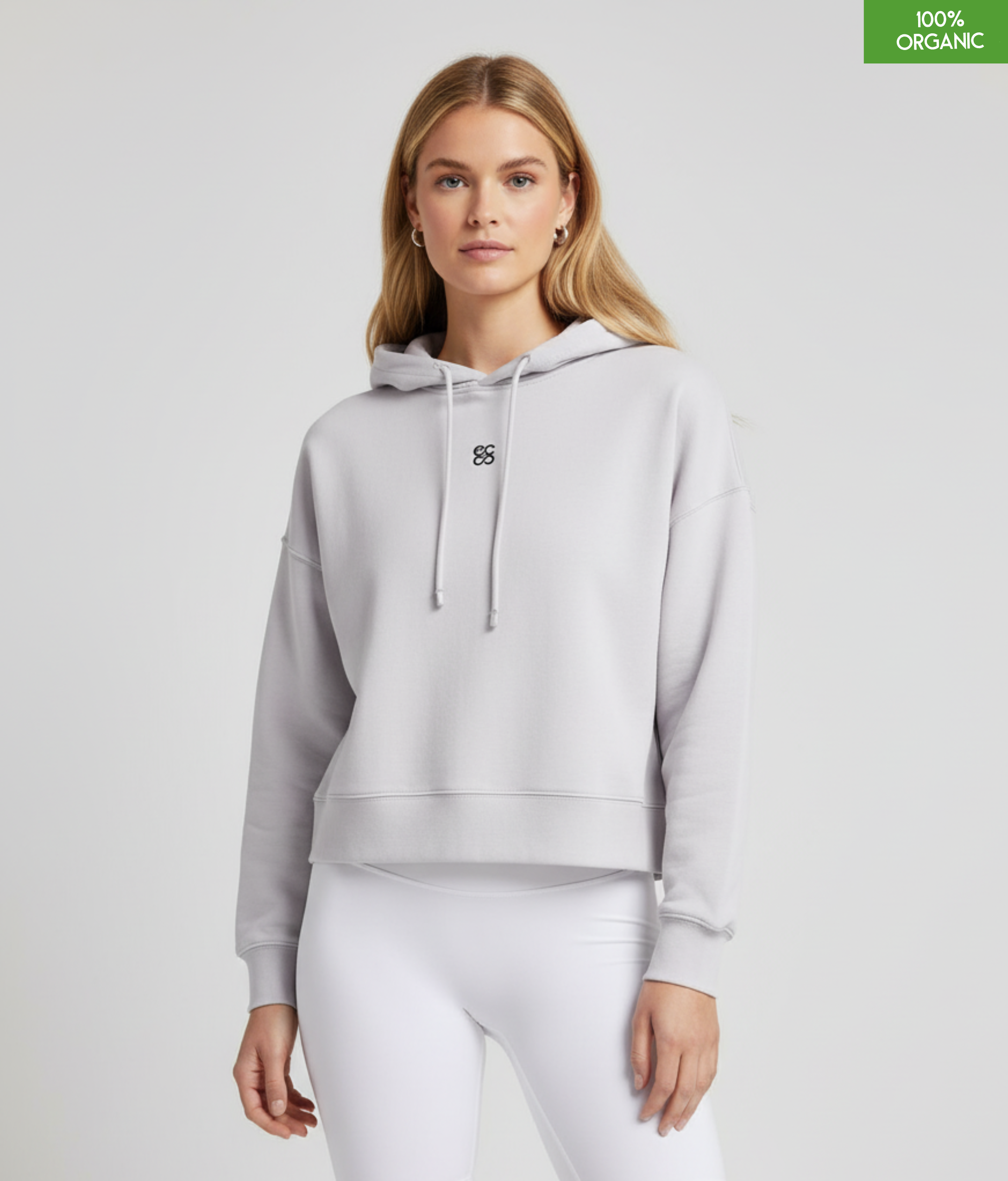 Organic cotton Hoodie sweatshirt | Colour: Heather Grey | Medium fit