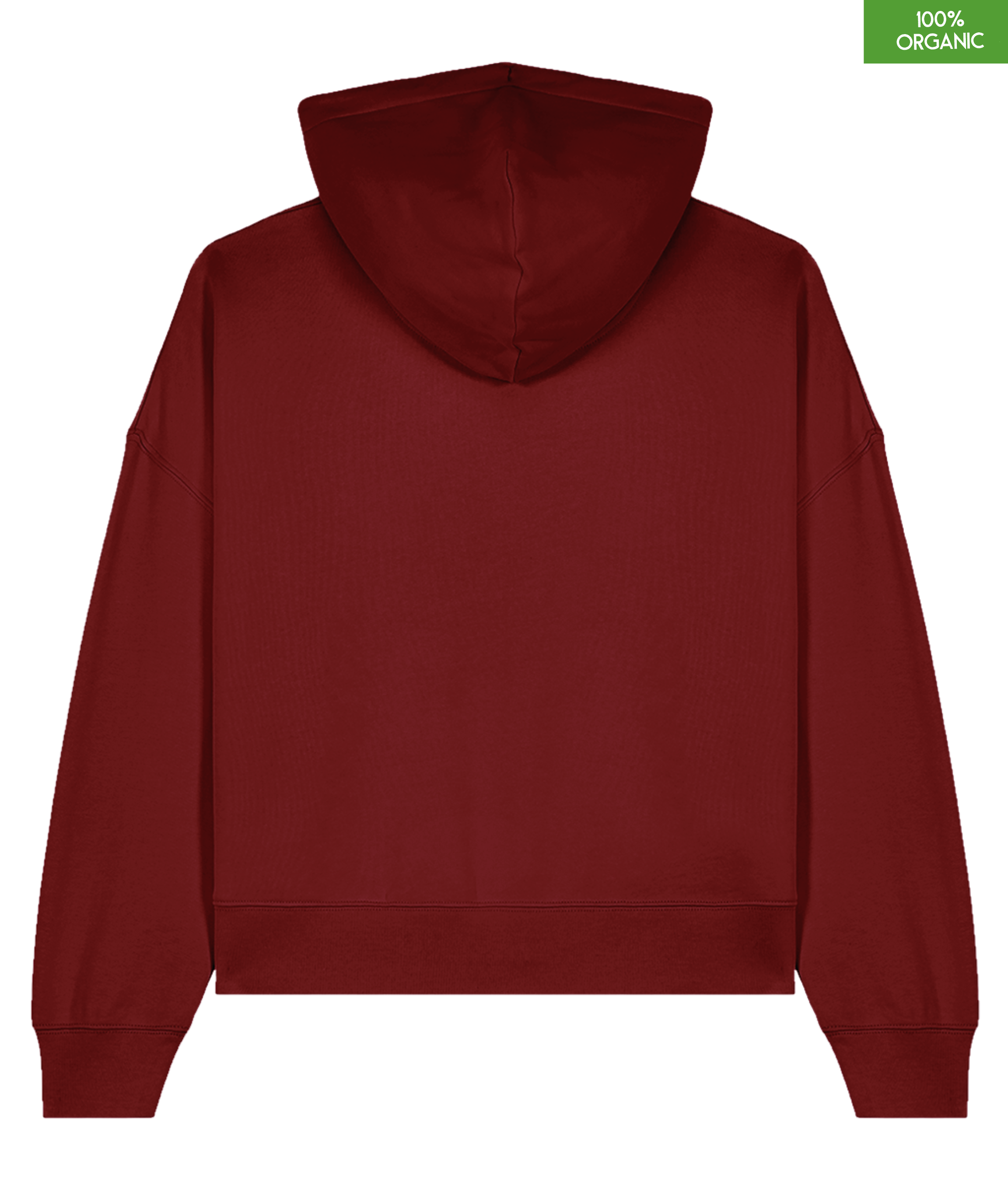 Organic cotton Hoodie sweatshirt | Colour: Burgundy | Medium fit