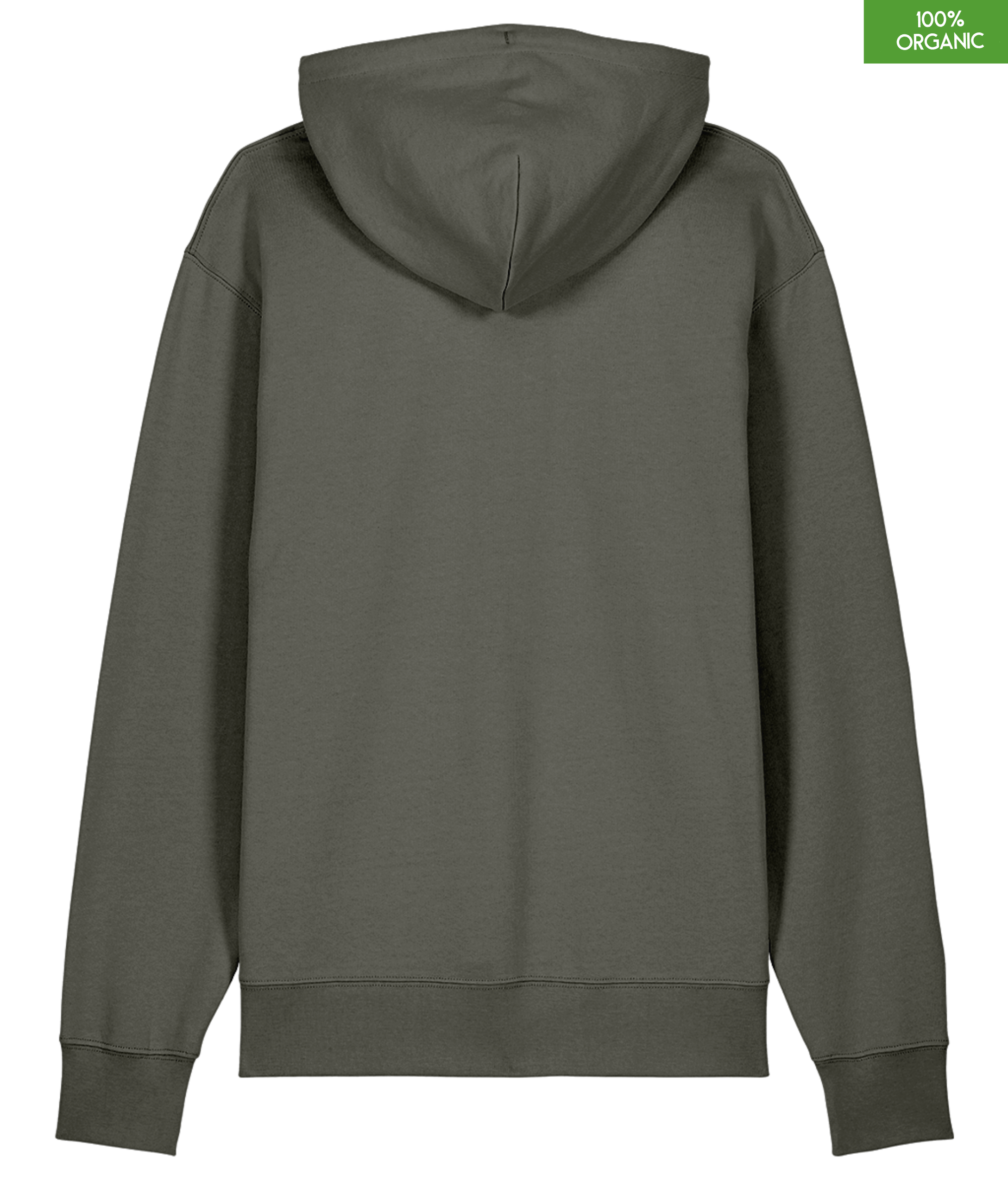 Organic Cotton Hoodie | Khaki | Relaxed Medium Fit.