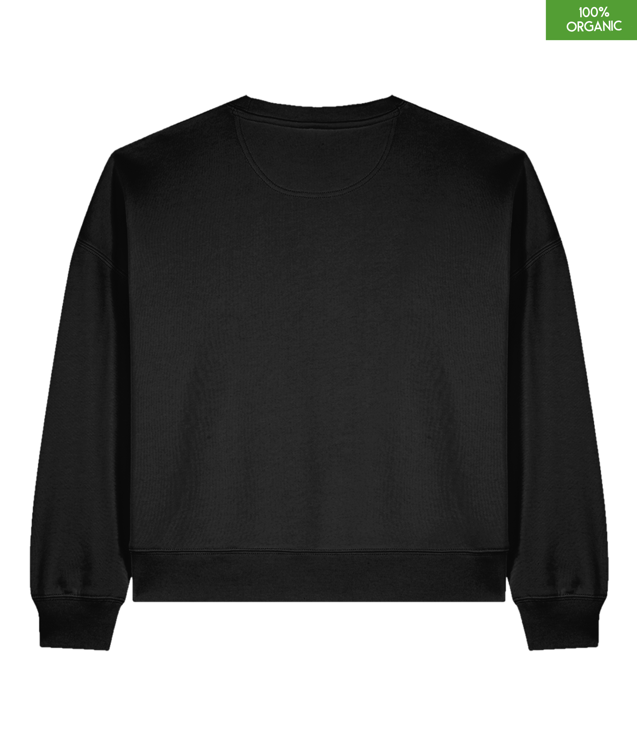The women's crew neck sweatshirt | Black | Medium fit | 300gsm