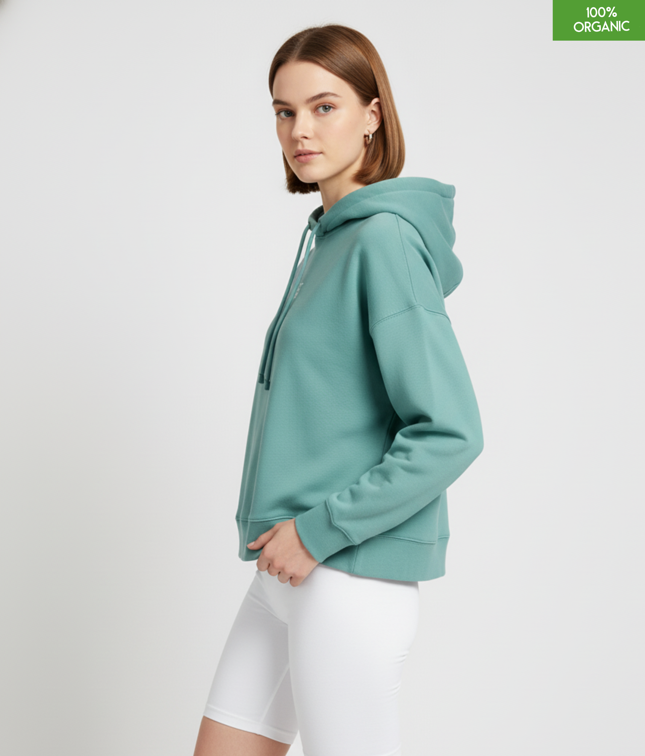 Organic cotton Hoodie  | Green Bay | Medium fit