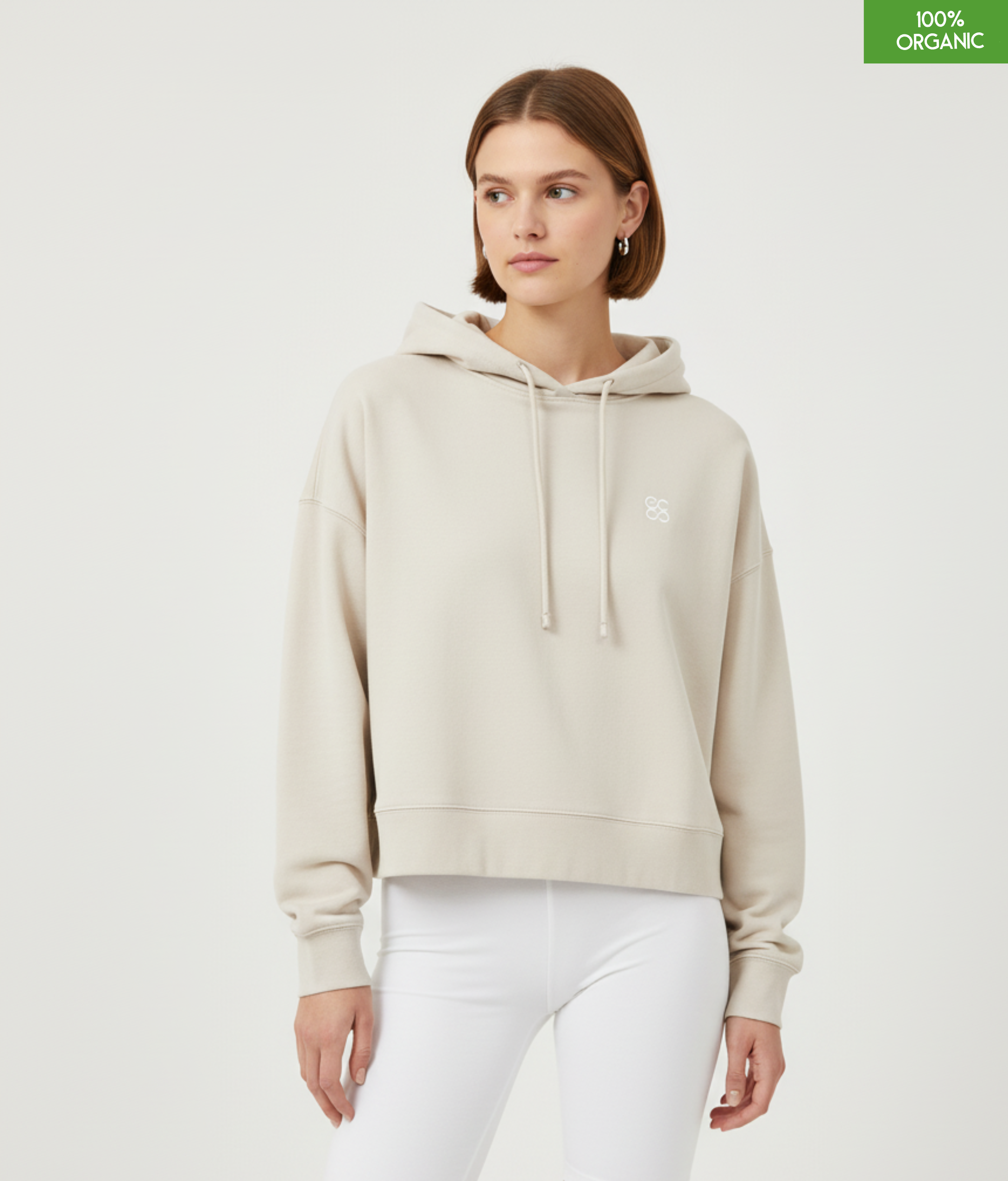 Organic cotton Hoodie  | Natural Raw | Medium fit