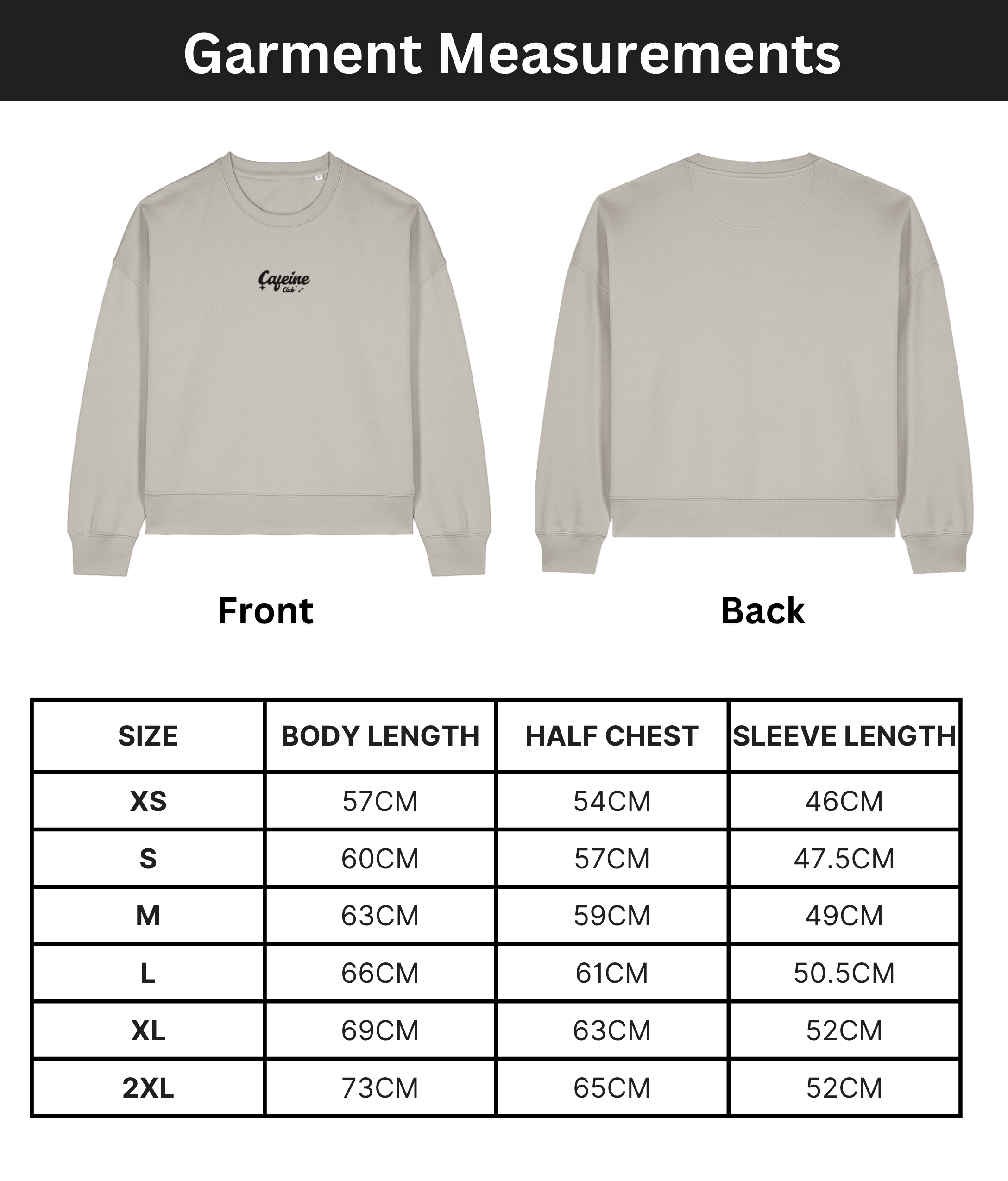 "Cafeine Club" The women's crew neck sweatshirt | Heather Haze | Medium fit | 300gsm