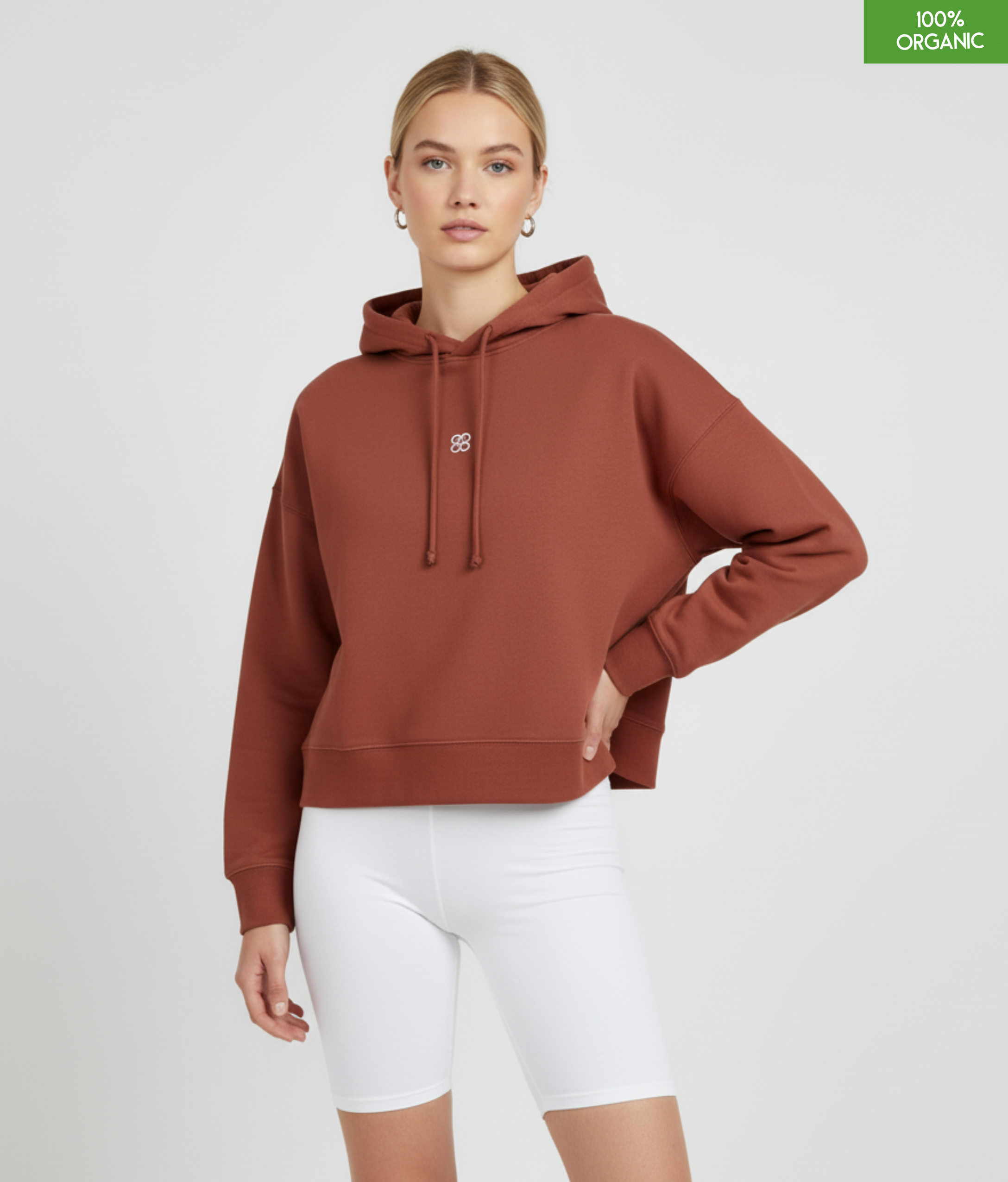 Organic cotton Hoodie  | Heritage Brown | Medium fit