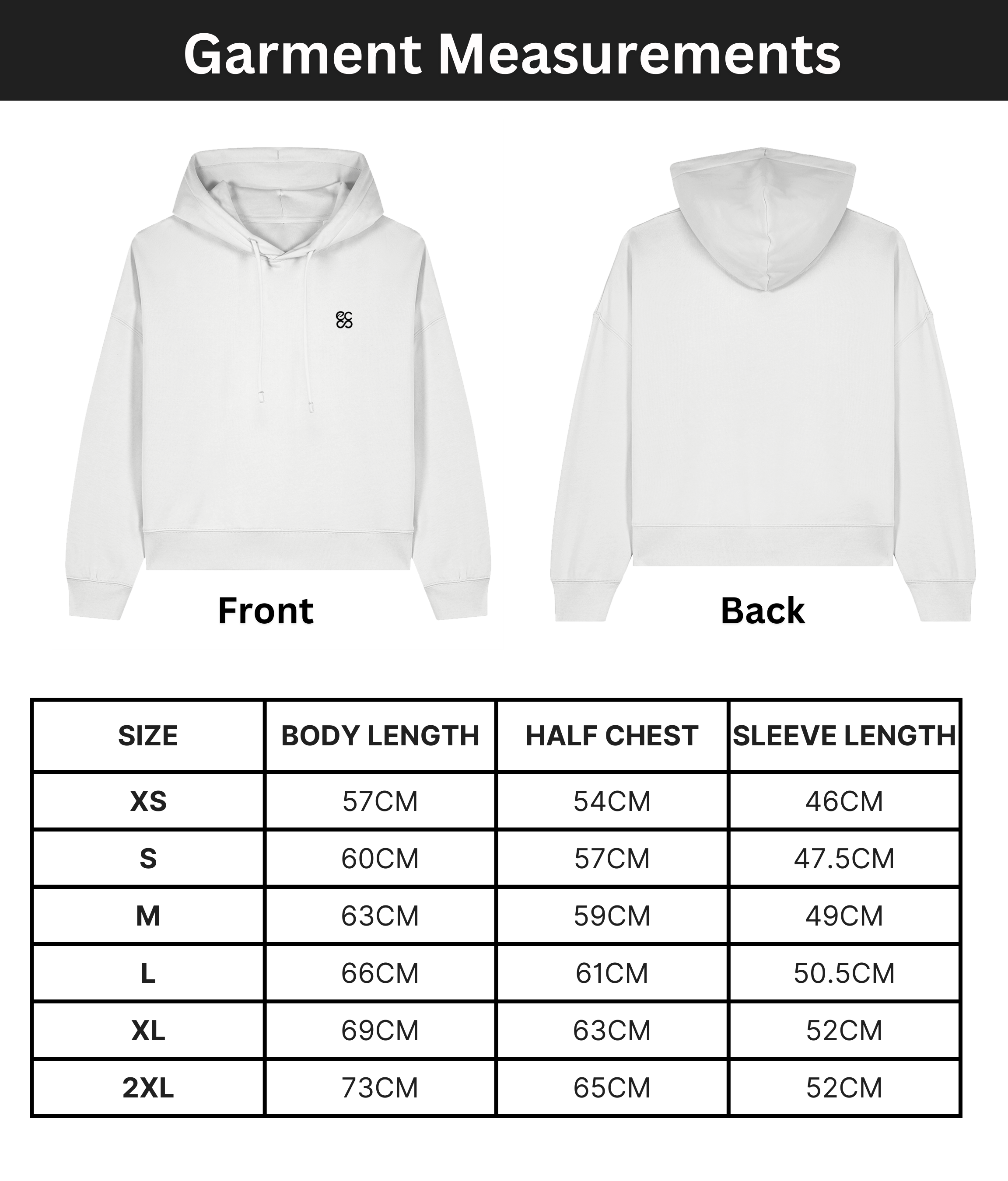 Organic cotton Hoodie  | White | Medium fit