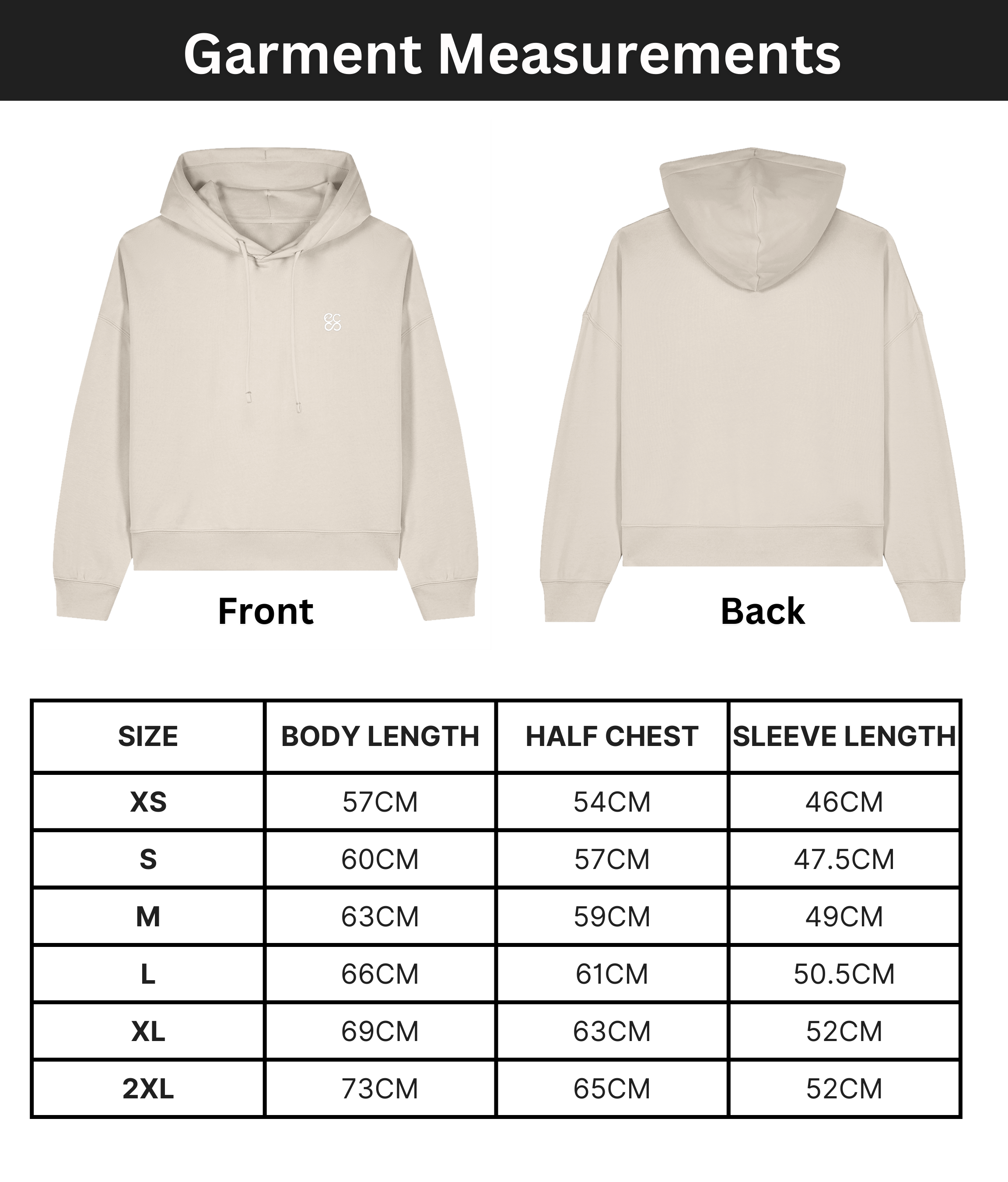 Organic cotton Hoodie  | Natural Raw | Medium fit