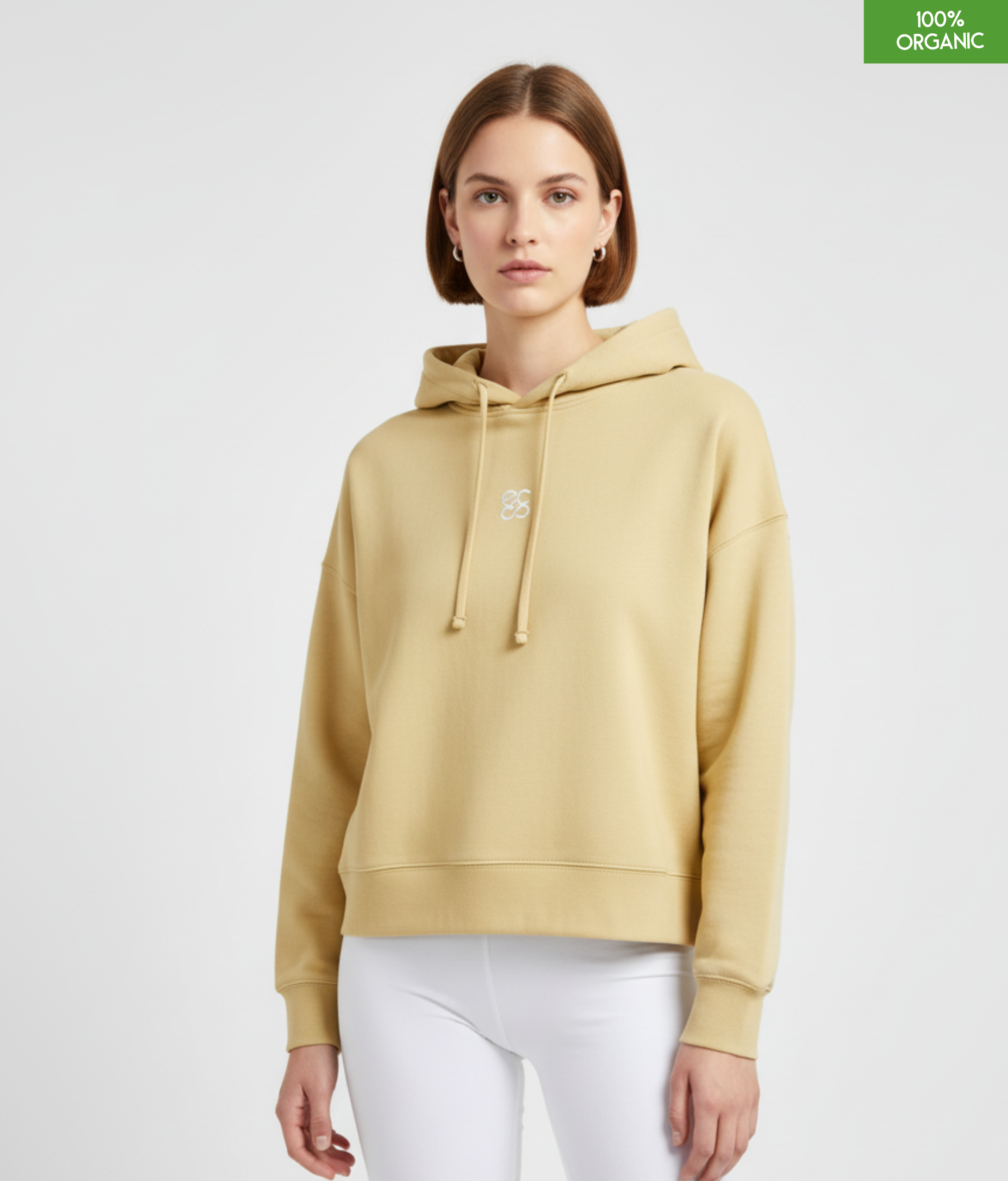 Organic cotton Hoodie  | Viva Yellow | Medium fit