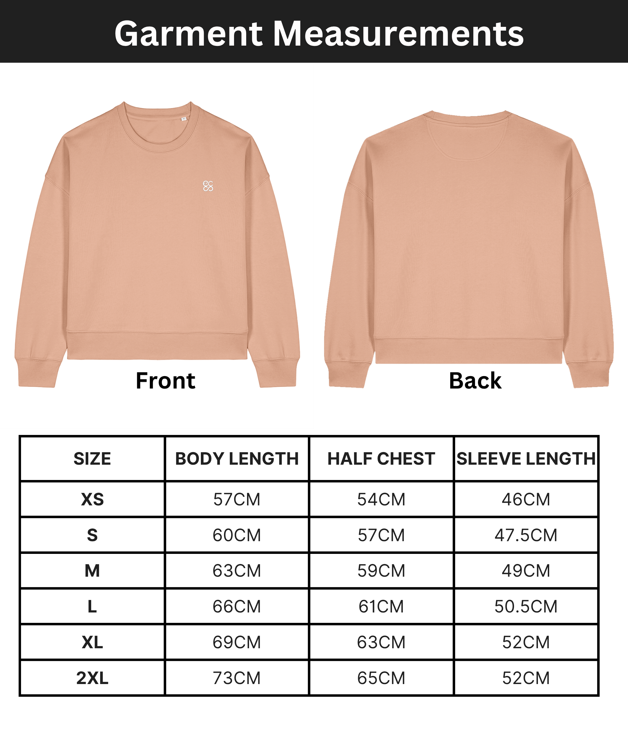 The women's crew neck sweatshirt | Fraiche Peche | Medium fit | 300gsm