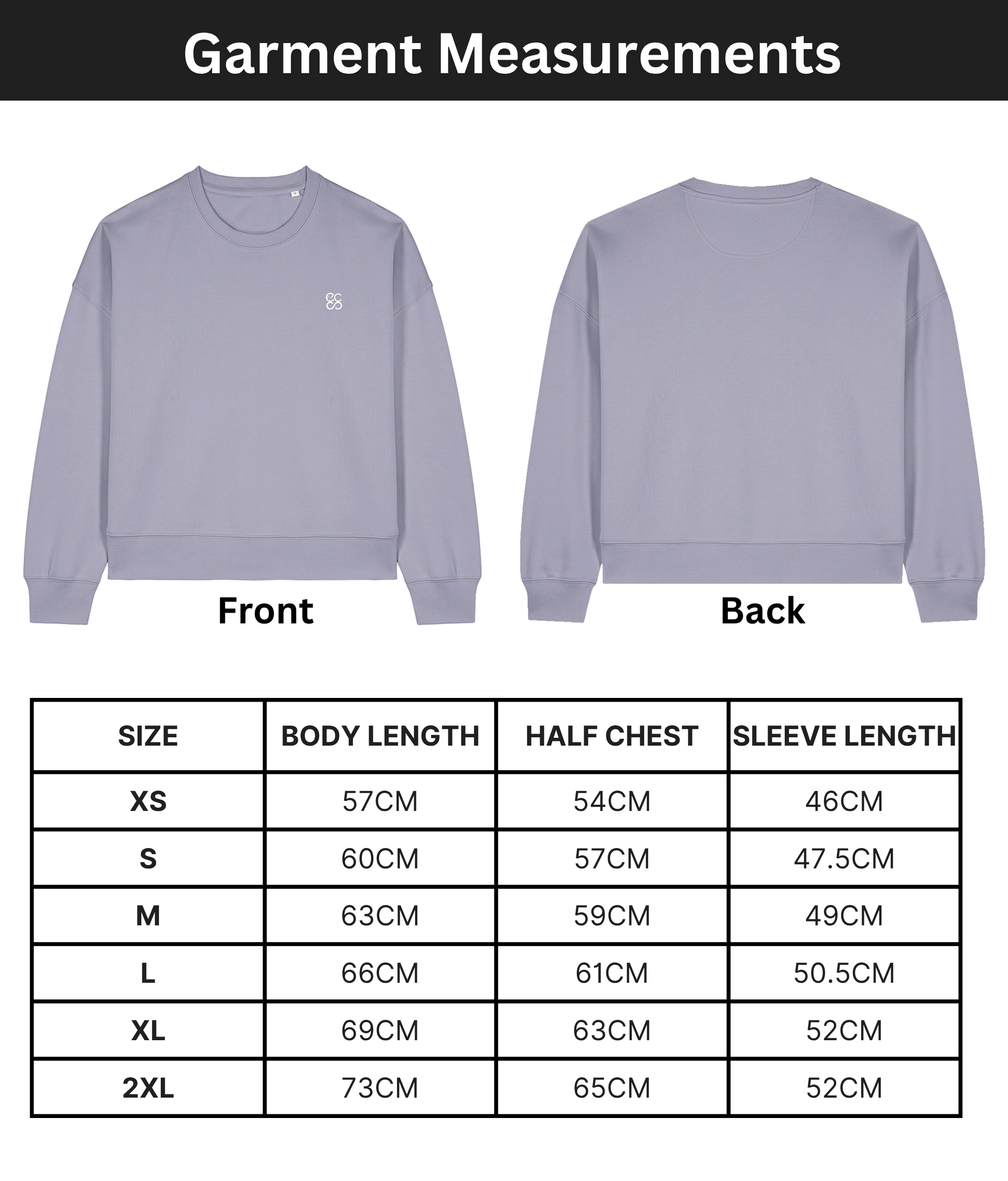 The women's crew neck sweatshirt | Lavender | Medium fit | 300gsm