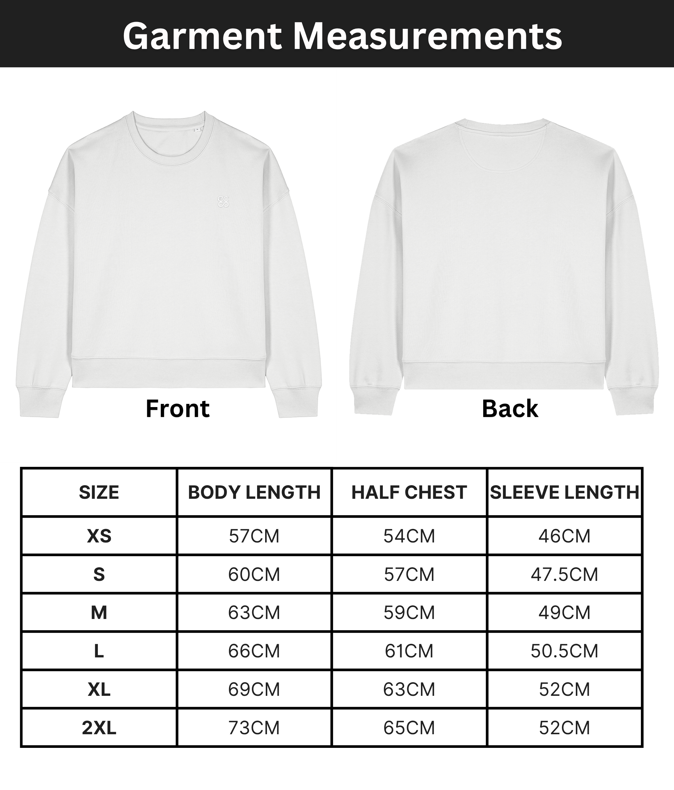 The women's crew neck sweatshirt | White | Medium fit | 300gsm