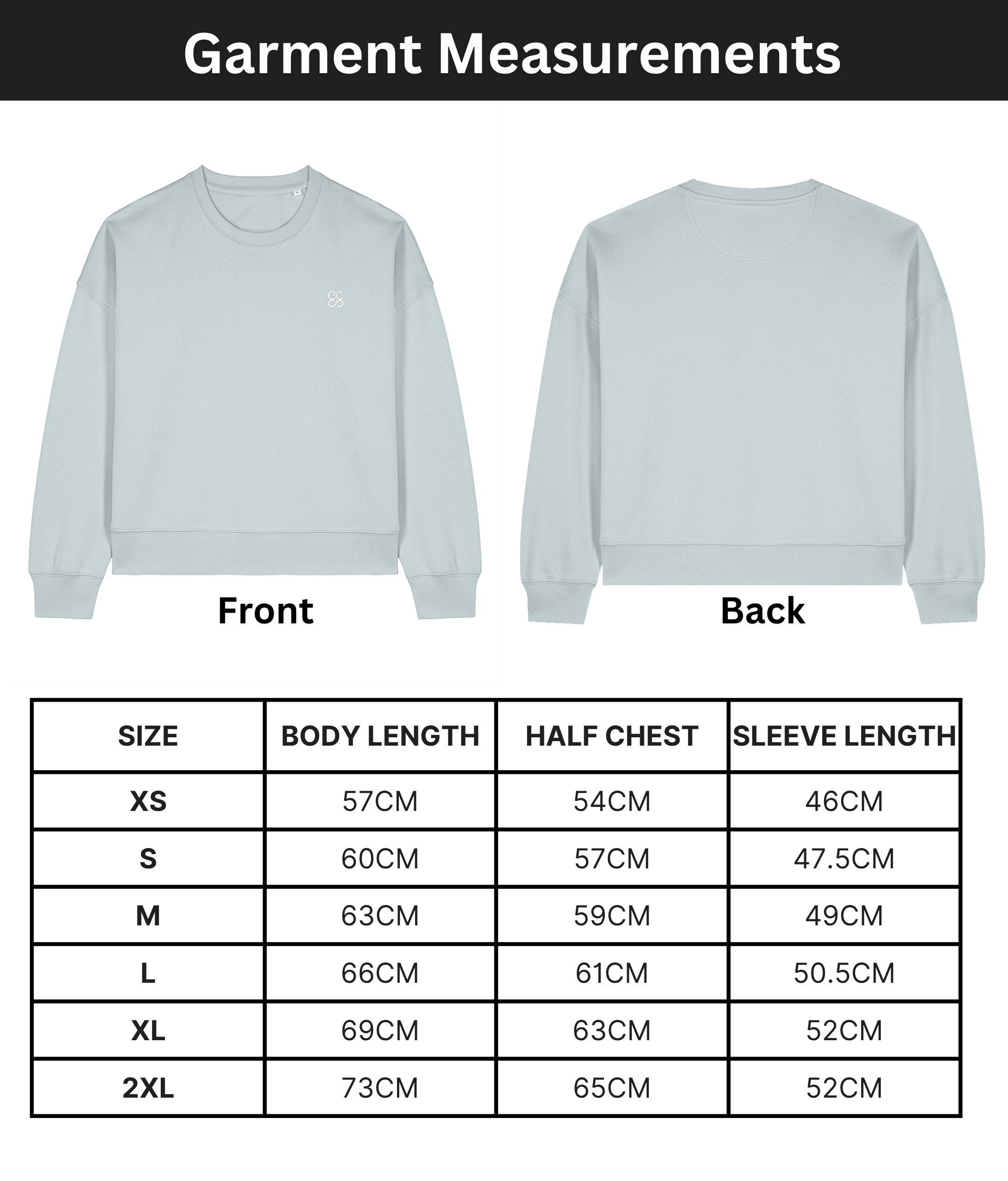 The women's crew neck sweatshirt | Blue Ice | Medium fit | 300gsm