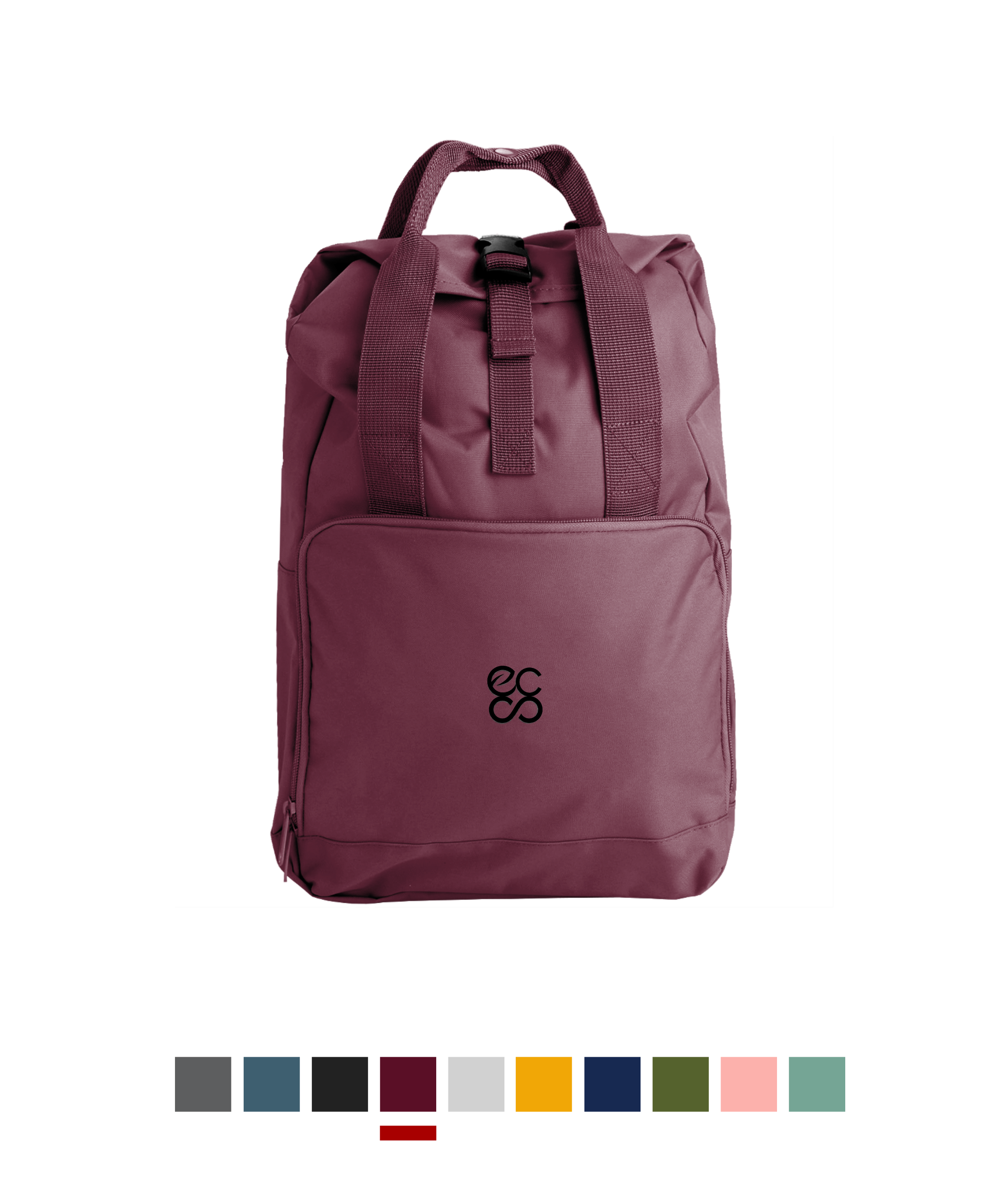 Embroidered Twin Handle Roll-Top Backpack Untitled design (3)