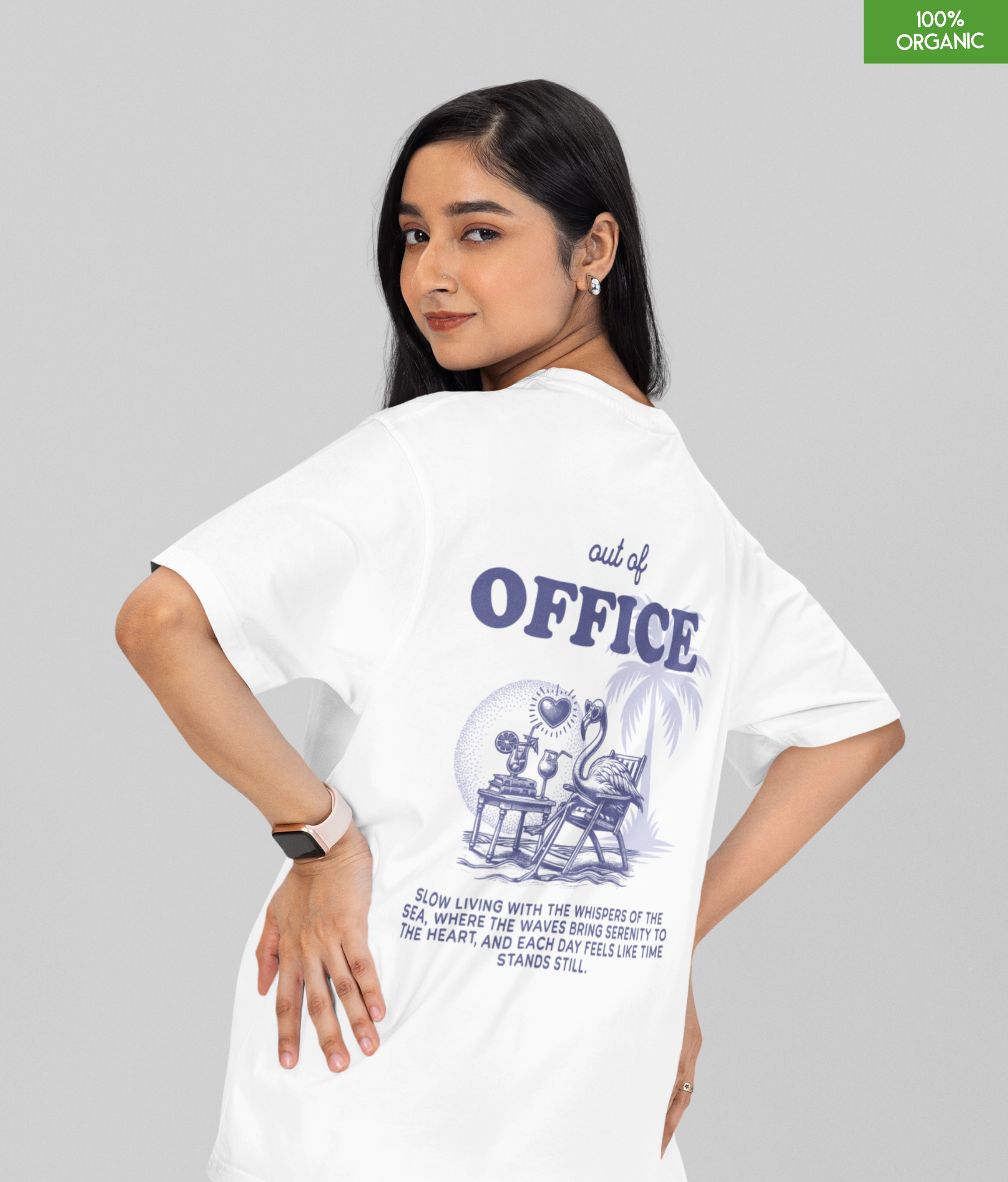 “Out of Office” Relaxed Beach Vibes Oversized T-Shirt — Slow Living Escape