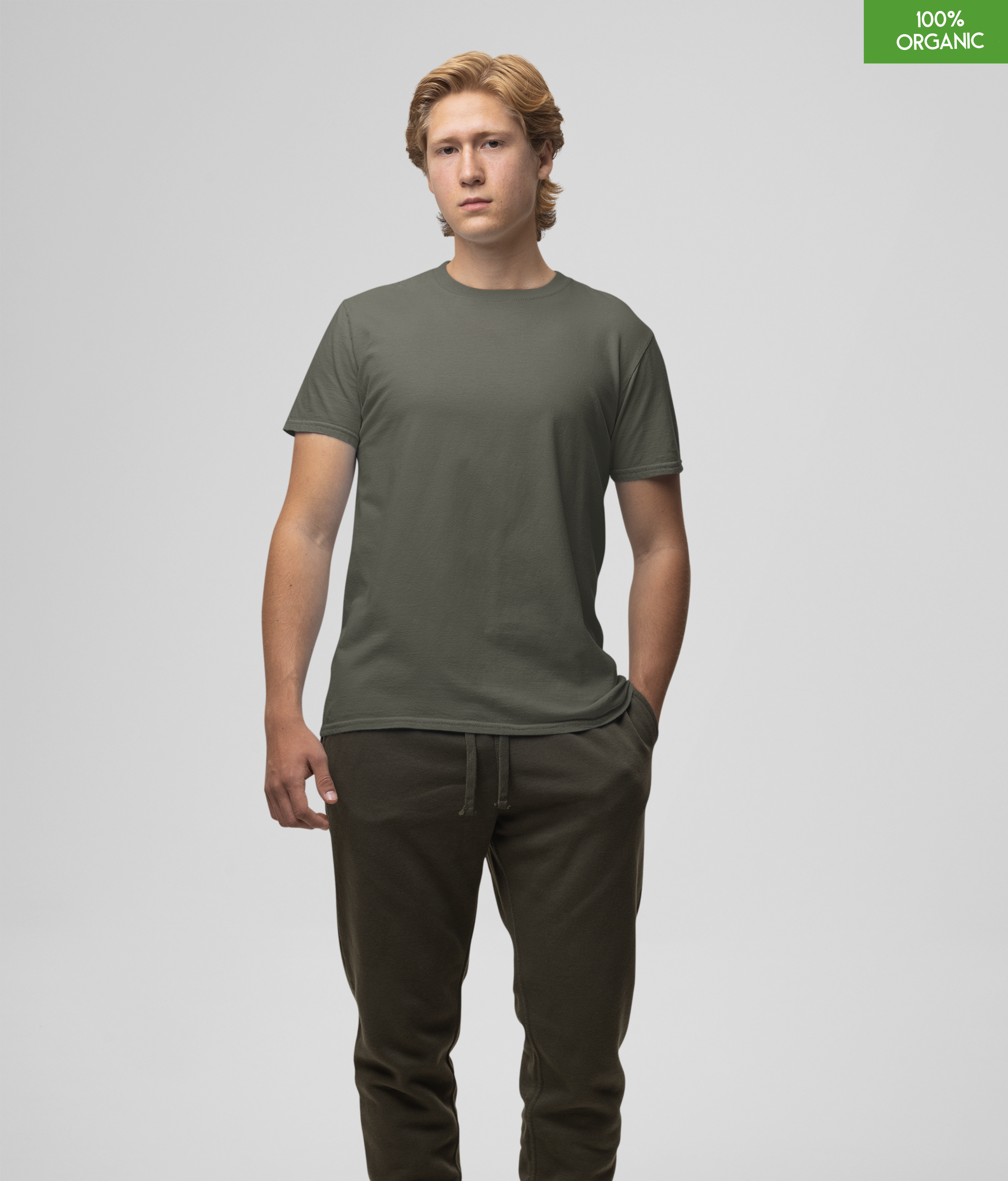 “Happy Hour on the beach-Cocktails & Drinks”  Organic cotton T-Shirt  l  Khaki  l  Medium Fit, Mid Weight