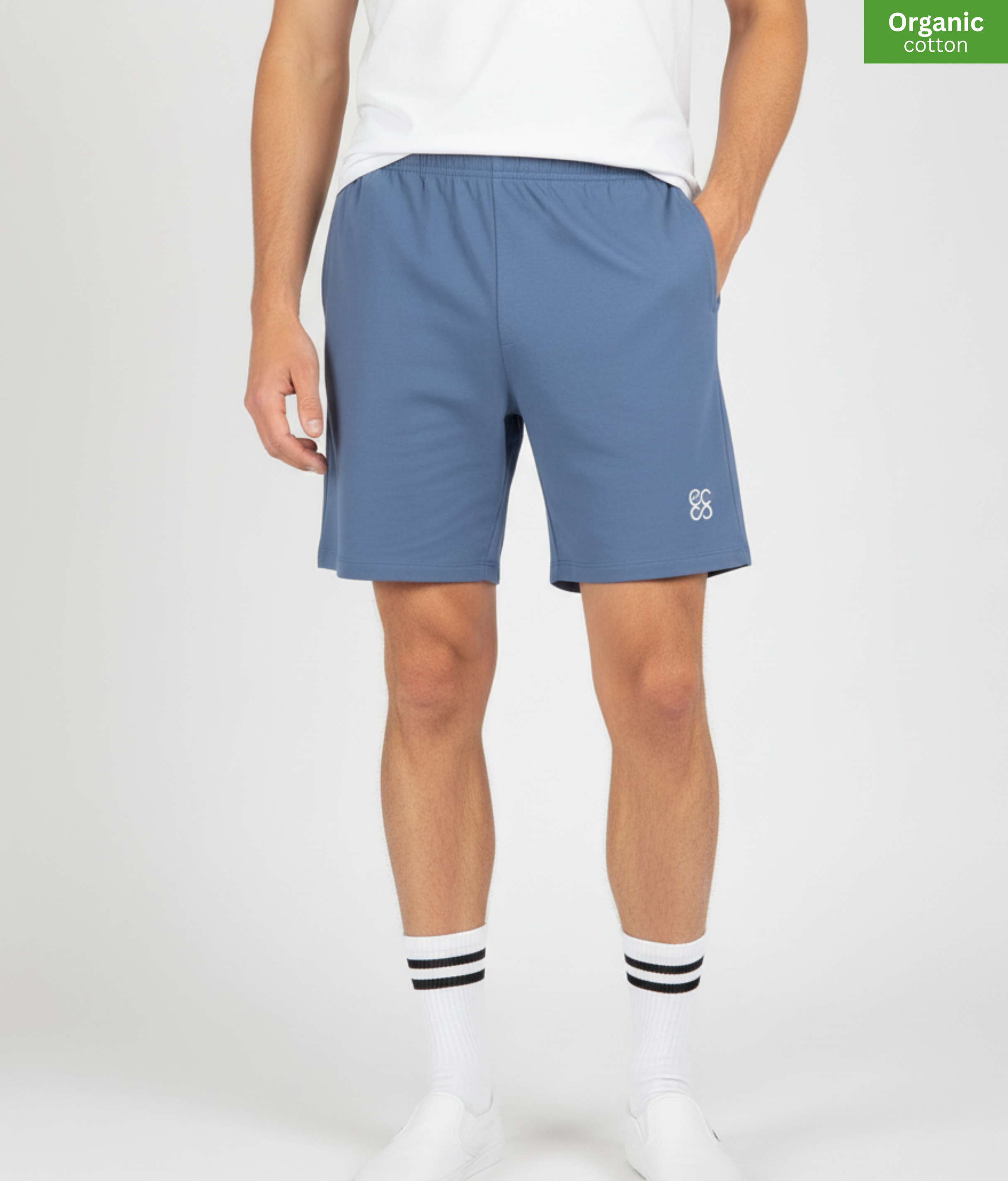 The  single jersey short | Organic cotton |  Bright Blue  | 240gsm