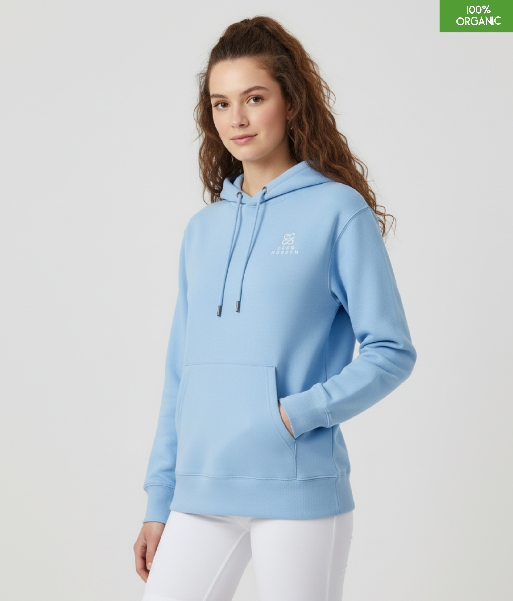 Organic Cotton Hoodie | Blue Soul | Relaxed Medium Fit.