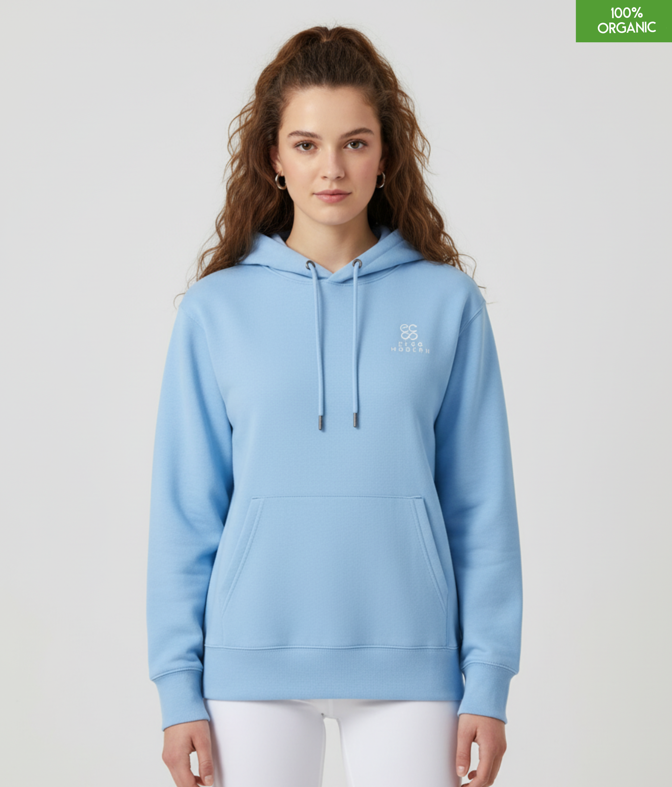 Organic Cotton Hoodie | Blue Soul | Relaxed Medium Fit.