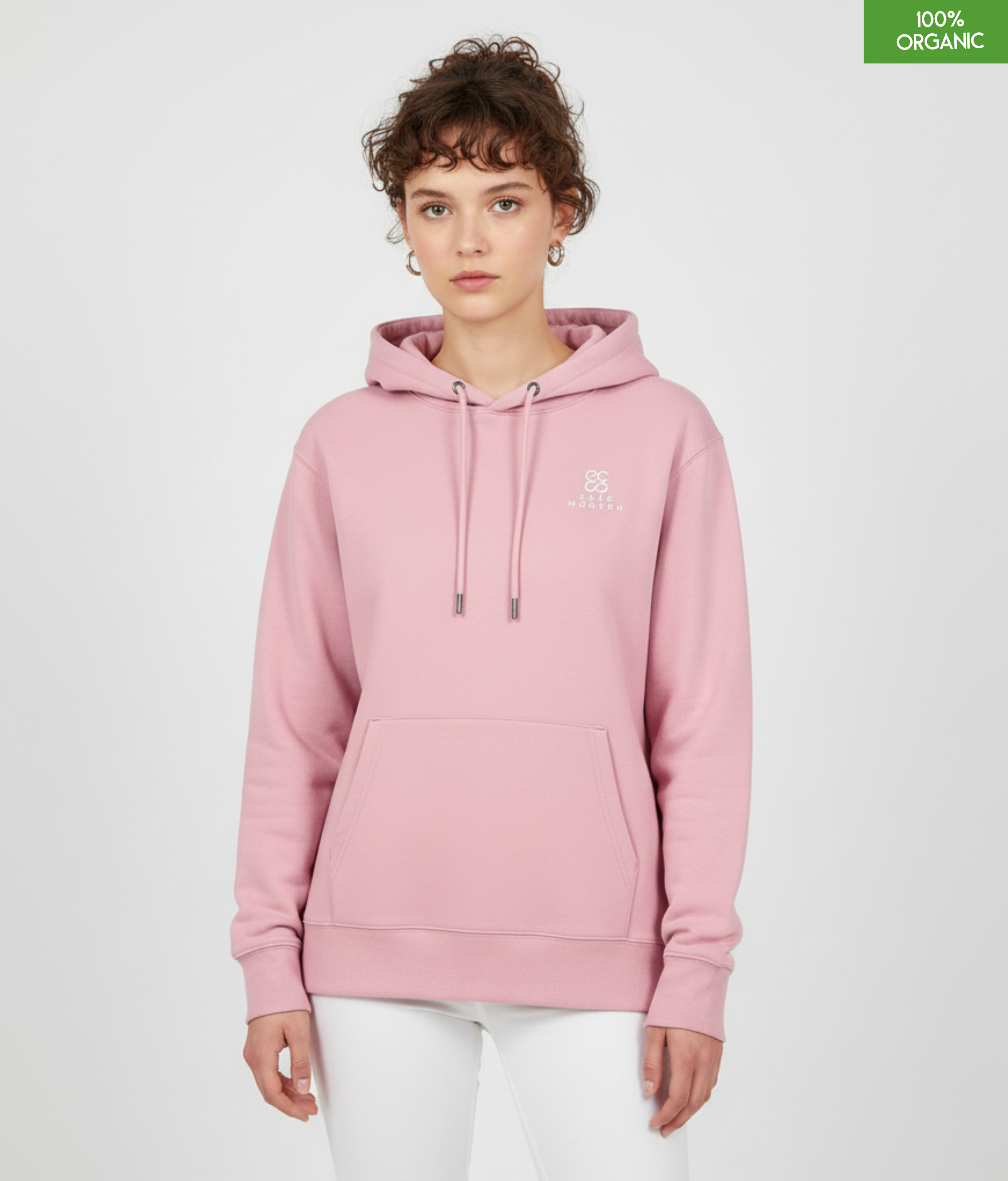 Organic Cotton Hoodie | Cotton Pink | Relaxed Medium Fit.