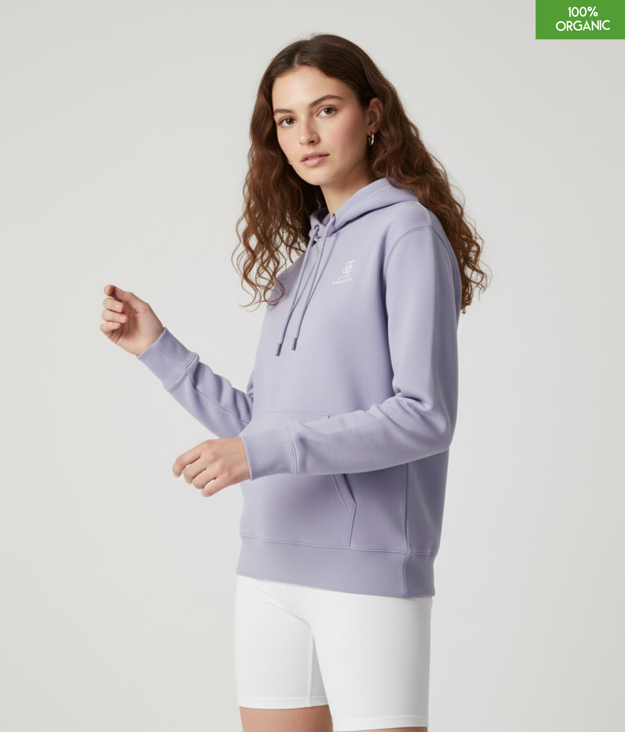 Organic Cotton Hoodie | Lavender | Relaxed Medium Fit.