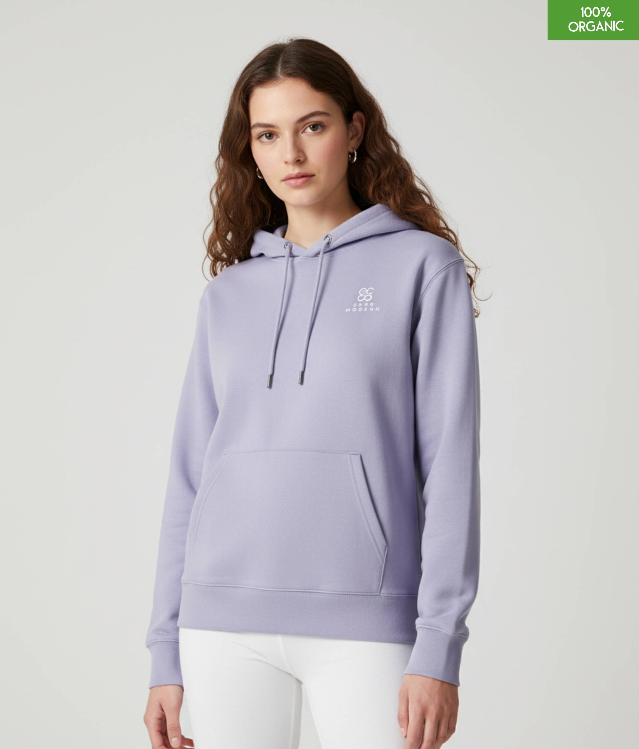 Organic Cotton Hoodie | Lavender | Relaxed Medium Fit.