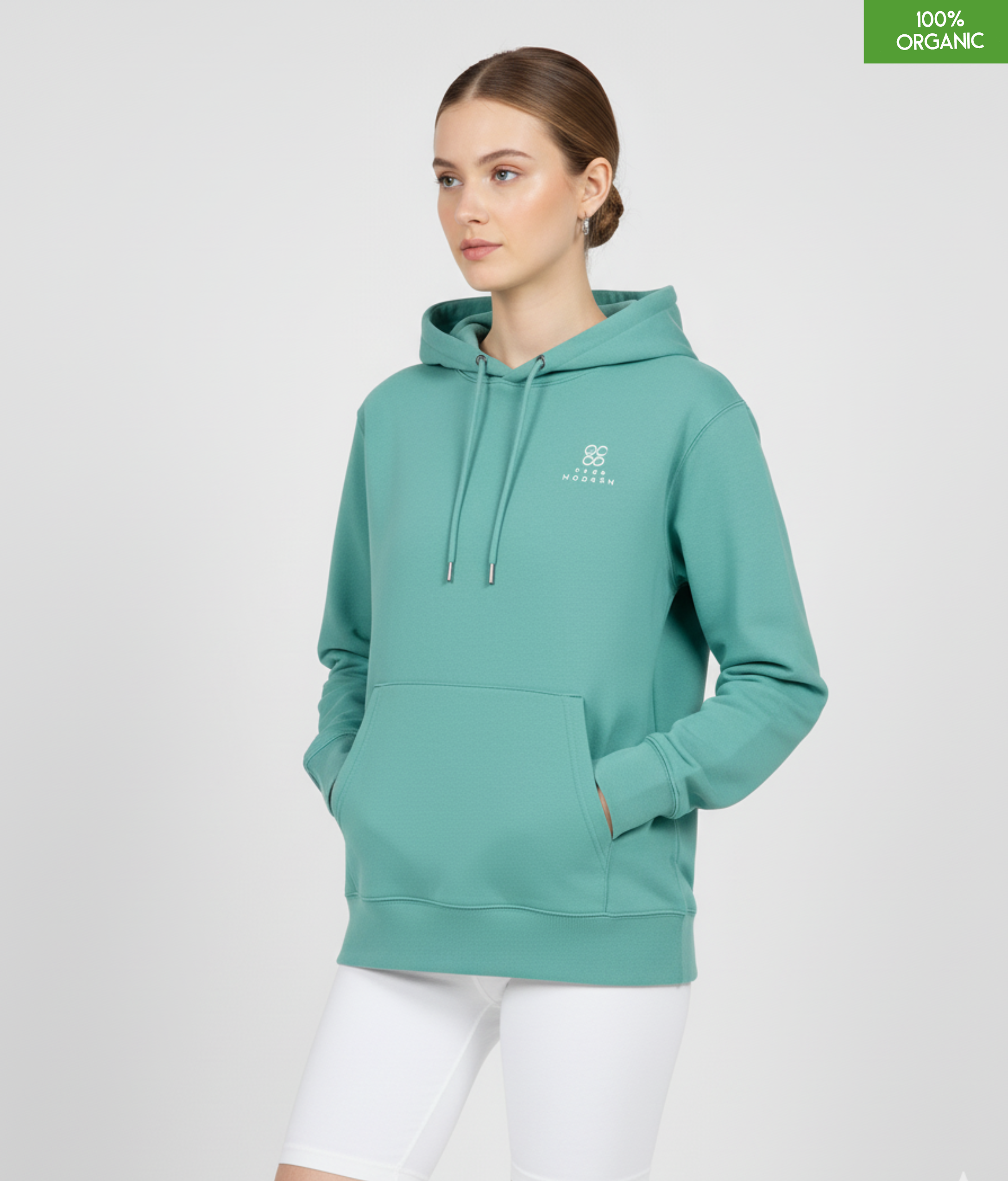 Organic Cotton Hoodie | Pool Blue | Relaxed Medium Fit.