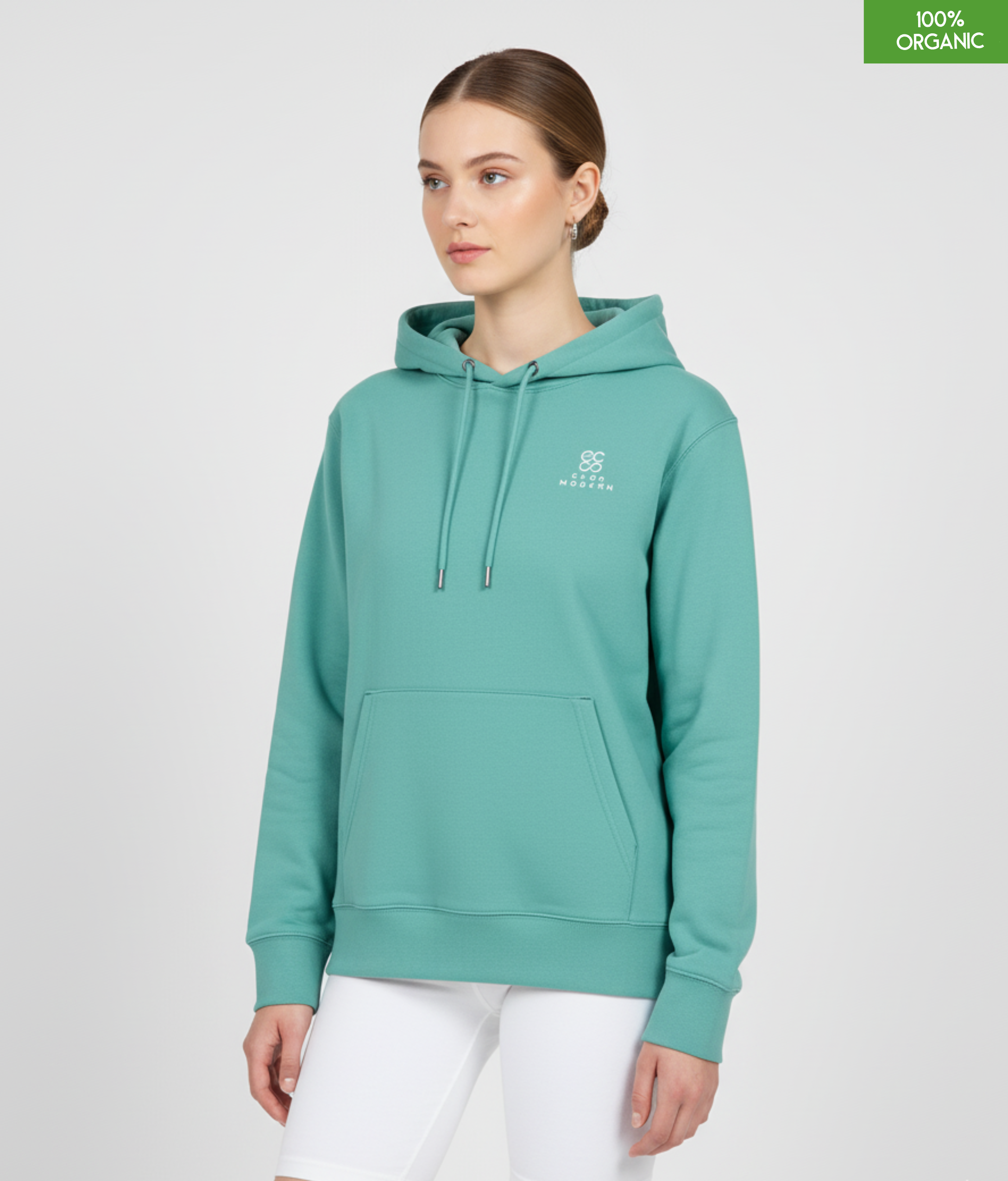 Organic Cotton Hoodie | Pool Blue | Relaxed Medium Fit.